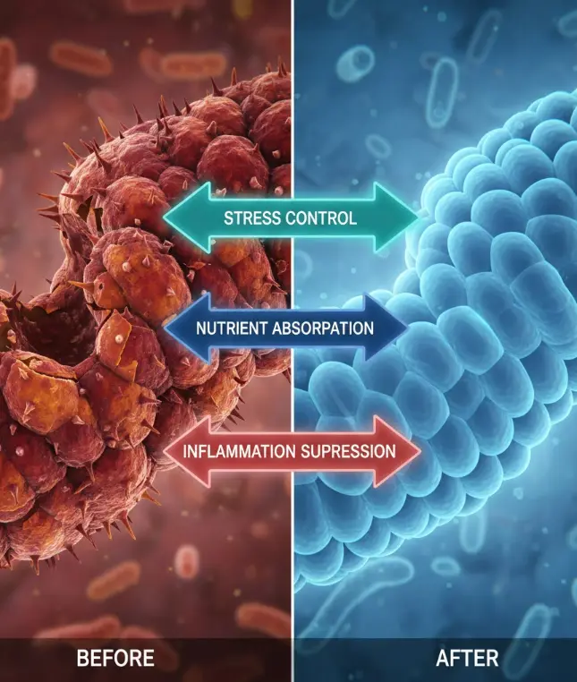 Diagram showing how VivoGut works